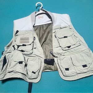 Light Khaki Multi-Pocket Utility Vest - Unbranded